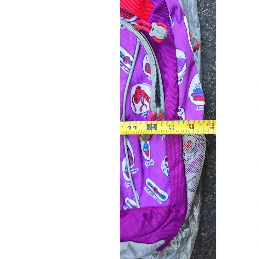 Lands End Kids Backpack & Lunch Box Set Purple School Novelty Print Vintage NOS
